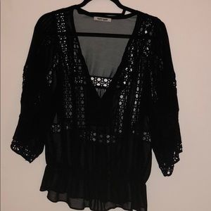 Black Chiffon Top